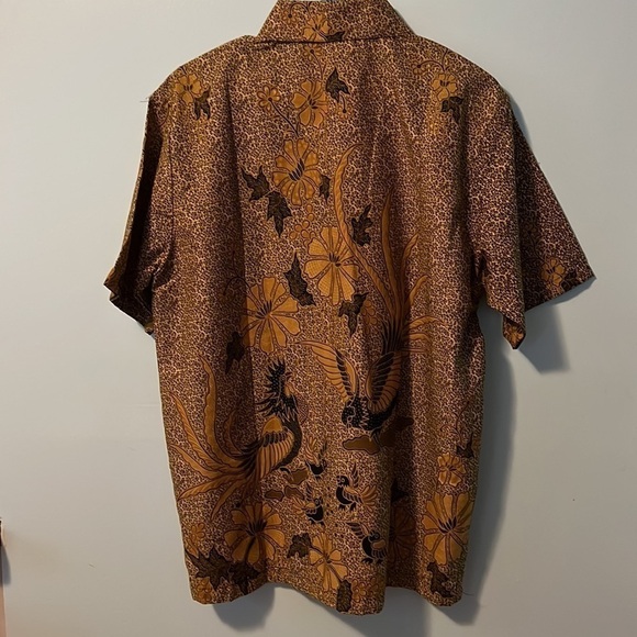 Couture BATIK Shirt KHARISMA WIJAYA INDONESIA size Large NWOT - Picture 2 of 12